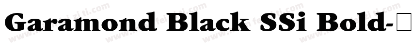 Garamond Black SSi Bold字体转换